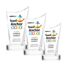 Burnett Full Color on Alberton Base Clear Peaks Crystal Trophy - Custom Trophies