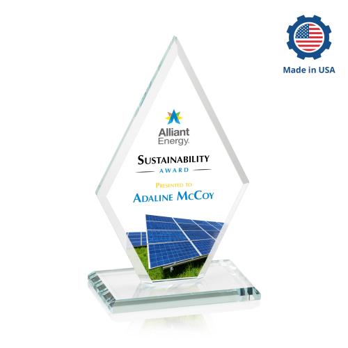 Awards and Plaques - Crystal Trophies - Spicer Full Color Crystal Trophy