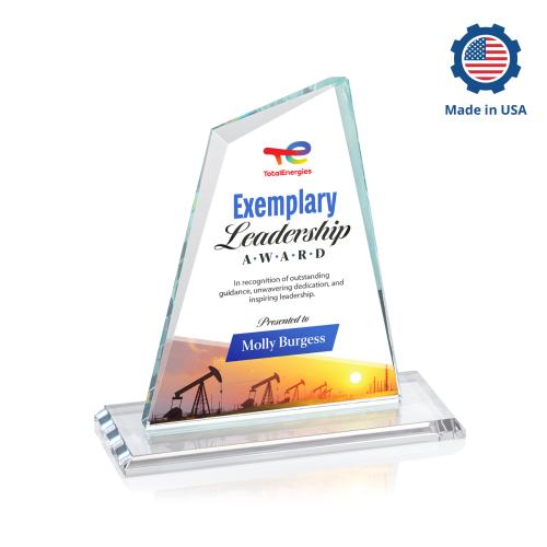 Awards and Plaques - Crystal Trophies - Summit Full Color Peaks Crystal Trophy