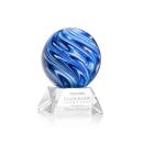 Neptune on Cahill Base Clear Globe Glass Trophy