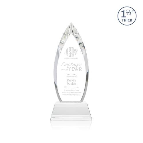 Awards and Plaques - Crystal Trophies - Fortier on Pruitt Base Clear Peaks Crystal Trophy
