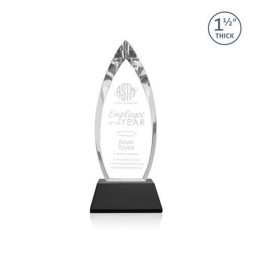 Awards and Plaques - Crystal Trophies - Fortier on Pruitt Base Black Peaks Crystal Trophy