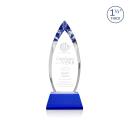 Fortier on Pruitt Base Blue Tear Drop Crystal Trophy