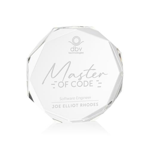 Awards and Plaques - Crystal Trophies - Acadian Clear Polygon Crystal Trophy