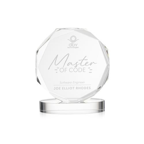 Awards and Plaques - Crystal Trophies - Acadian on Alberton Base Clear Crystal Trophy