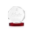 Acadian on Alberton Base Red Polygon Crystal Trophy