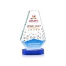 Mcleod Full Color on Alberton Base Blue Polygon Crystal Trophy