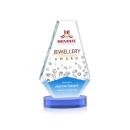 Mcleod Full Color on Alberton Base Sky Blue Polygon Crystal Trophy