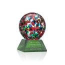Knapp on Cahill Base Green Globe Glass Trophy