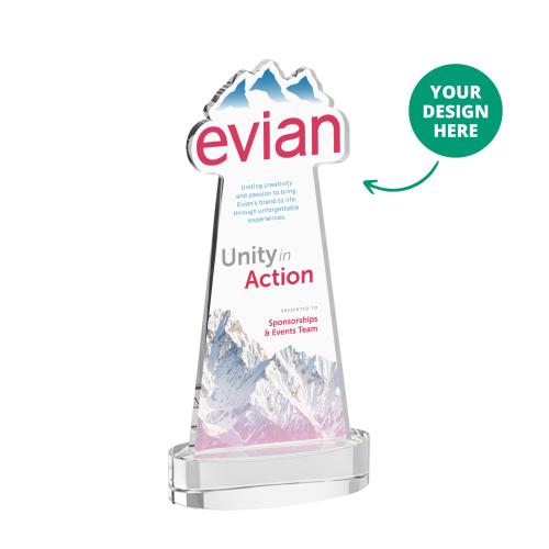 Awards and Plaques - Crystal Trophies - EdgeCraft Full Color on Alberton Base - Clear (via Air)