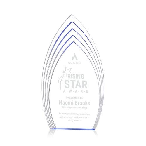 Awards and Plaques - Acrylic Trophies - Turello Blue Peaks Acrylic Trophy