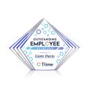 Crawford Full Color Blue Acrylic Trophy