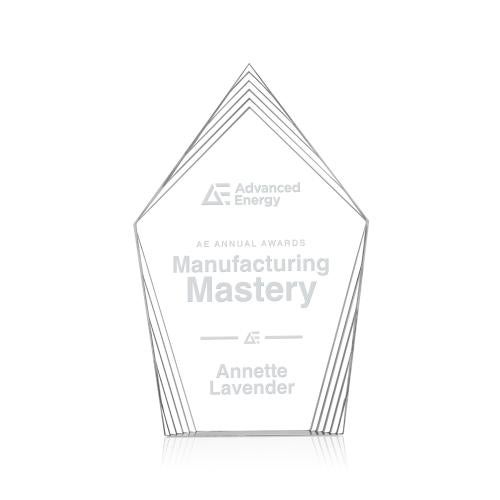 Awards and Plaques - Acrylic Trophies - Grayson Clear Peaks Acrylic Trophy