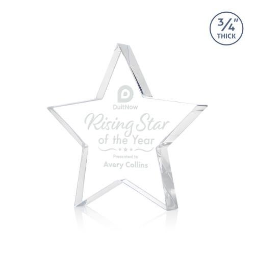 Awards and Plaques - Crystal Trophies - Esna Star Clear Crystal Trophy