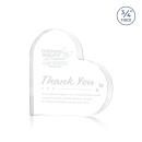 Davina Heart Clear Unique Crystal Trophy