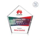 Belmar Steiner Full Color Clear Polygon Crystal Trophy