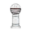 Cummins on Crystal Pedestal Base Clear Globe Glass Trophy