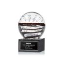 Cummins on Square Marble Black Globe Glass Trophy