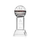 Cummins on Tower Base Clear Globe Glass Trophy