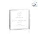 Upton Square Clear Square / Cube Crystal Trophy