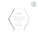 Gilford Hexagon Clear Polygon Crystal Trophy