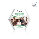 Gilford Hexagon Full Color Clear Polygon Crystal Trophy