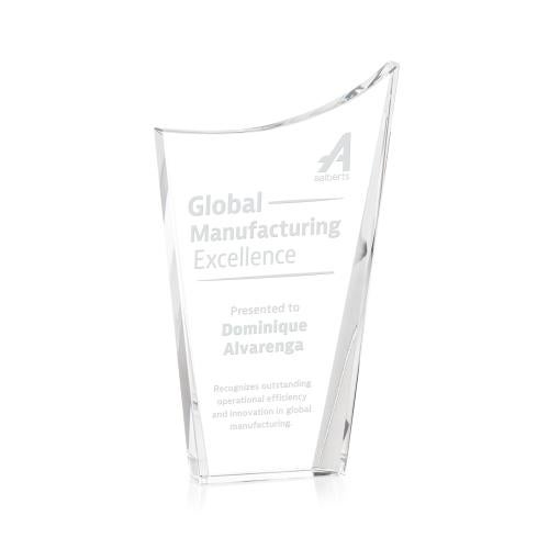 Awards and Plaques - Crystal Trophies - Burnett Clear Peaks Crystal Trophy