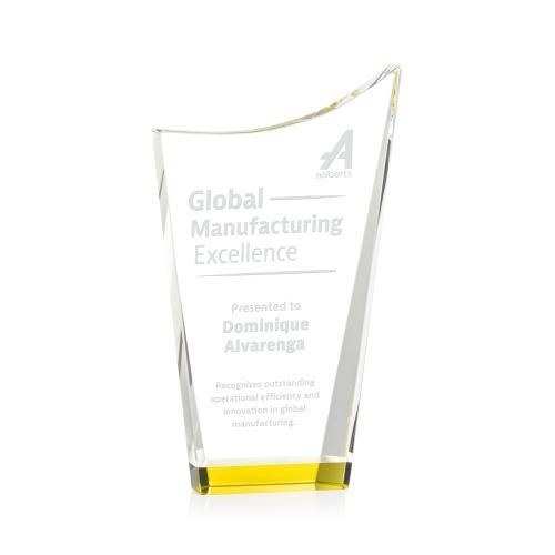 Awards and Plaques - Crystal Trophies - Burnett Gold Peaks Crystal Trophy