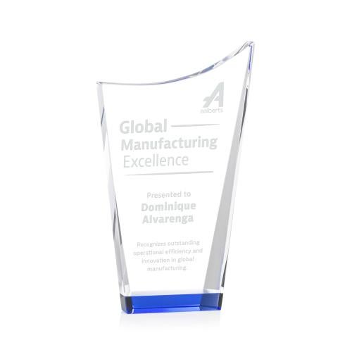 Awards and Plaques - Crystal Trophies - Burnett Blue Peaks Crystal Trophy