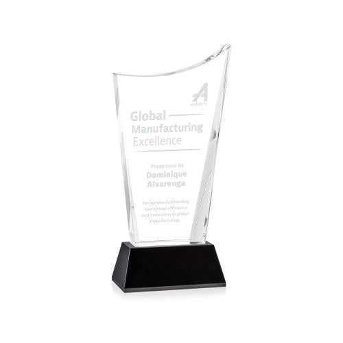 Awards and Plaques - Crystal Trophies - Burnett on Helton Base Black Peaks Crystal Trophy