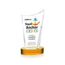 Burnett Full Color on Alberton Base Amber Peaks Crystal Trophy