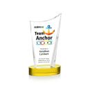 Burnett Full Color on Alberton Base Gold Peaks Crystal Trophy