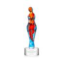 Venus on Round Base Clear Glass Trophy