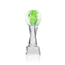 Longoria on Saldana Crystal Base Clear Globe Glass Trophy