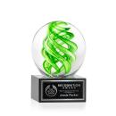 Longoria on Plated Crystal Base Black Globe Glass Trophy