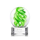 Longoria on Half Round Base Clear Globe Glass Trophy