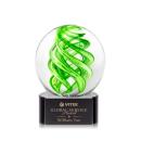 Longoria on Half Round Base Black Globe Glass Trophy