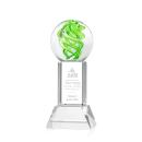 Longoria on Tower Base Clear Globe Glass Trophy