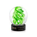 Longoria on Stanrrich Base Black Globe Glass Trophy