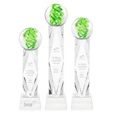 Longoria on Toscana Base Clear Globe Glass Trophy - Employee Awards