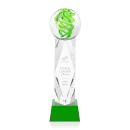 Longoria on Toscana Base Green Globe Glass Trophy
