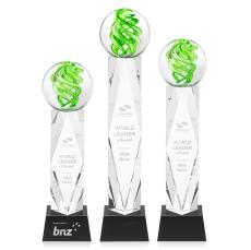Longoria on Toscana Base Black Globe Glass Trophy - Employee Awards