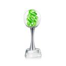 Longoria on Metal Pedestal Base Clear Globe Glass Trophy