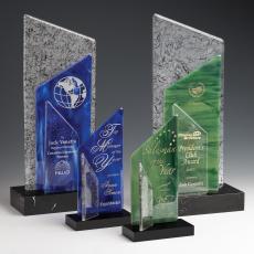 Sail Peaks Glass Trophy - Glass Trophies
