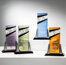 Goldberg Rectangle Glass Trophy - Art Glass Trophies