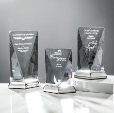 Pimentel Clear Towers Metal Trophy - Crystal Trophies