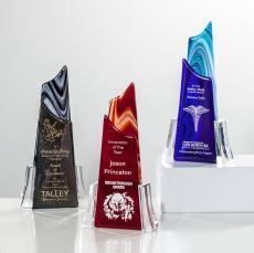 Wilkerson Peaks Glass Trophy - Art Glass Trophies
