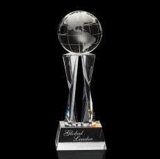 Saldana Globe Crystal Trophy - Crystal Globe Awards