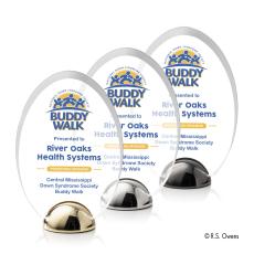 Fulton Hemisphere Full Color Circle Acrylic Trophy - Acrylic Trophies