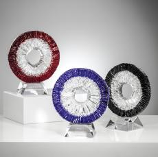Navarrete Clear Circle Glass Trophy - Art Glass Trophies